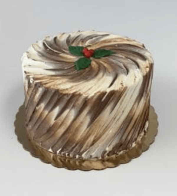 Festive Holly leaves Cake
